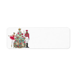 African American Ballet DancerNutcracker Kerstmis Etiket