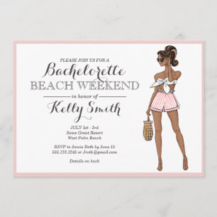 African American Beach Bachelorette Party Kaart