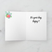 African American Beach Verjaardag Kaart (Binnen)