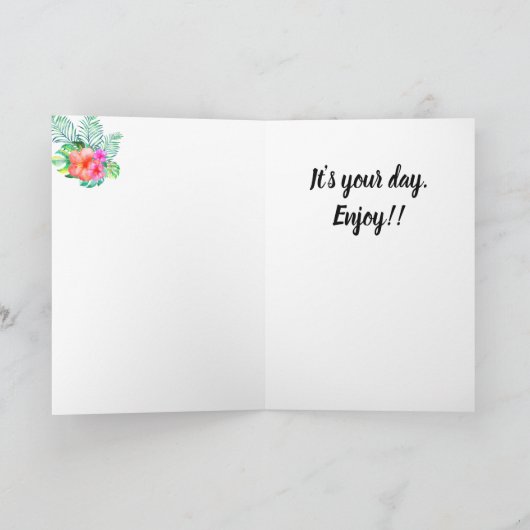 African American Beach Verjaardag Kaart (Binnen)