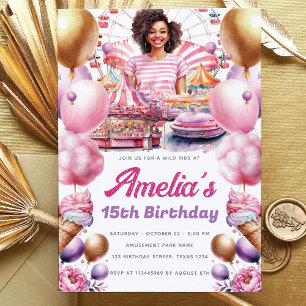 African American Birthday Amusement Park Kaart