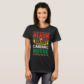 African American Black & Classy Cardiac Nurse Blac T-shirt (Voorkant volledig)