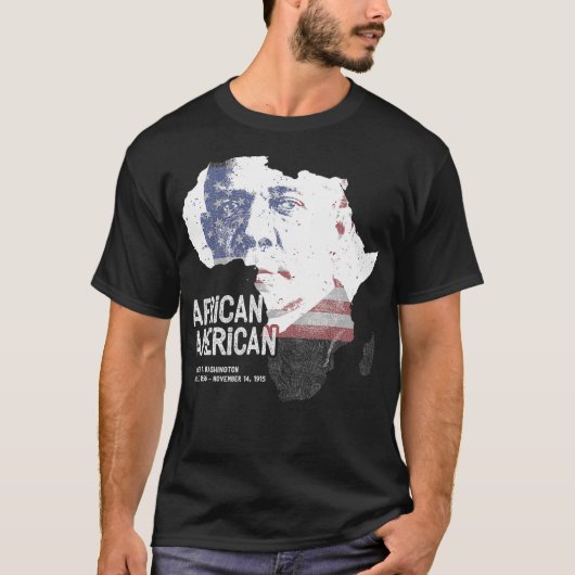 African American Booker T Washington Black History T-shirt (Voorkant)