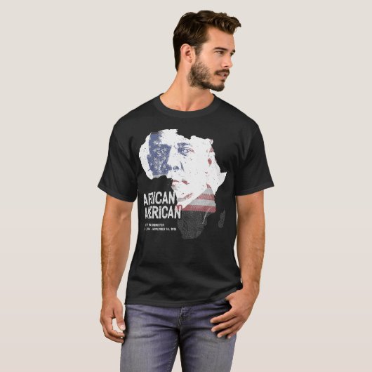 African American Booker T Washington Black History T-shirt (Voorkant volledig)