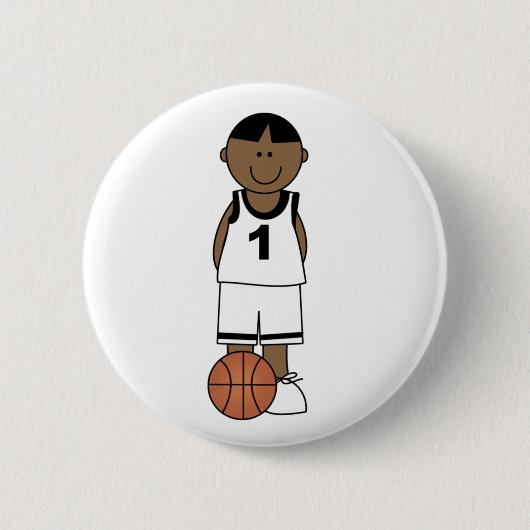 African American Boy Basketball Ronde Button 5,7 Cm (Voorkant)