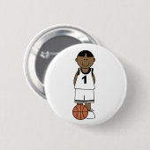 African American Boy Basketball Ronde Button 5,7 Cm (Voorkant /achterkant)