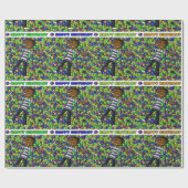 African American Boy Birthday Cadeaupapier (Vlak)