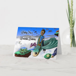 African American Boy Birthday Kaart