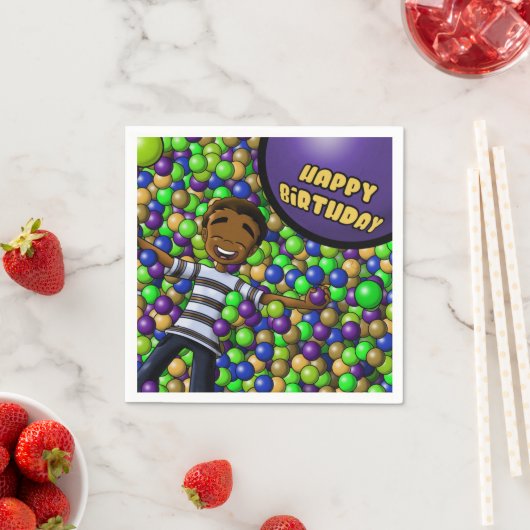 African American Boy Birthday Servet (Insitu)