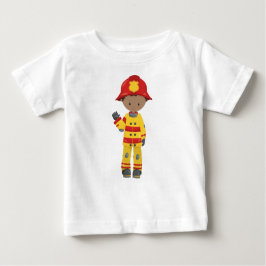 African American Boy, Fireman, brandweerman, brand