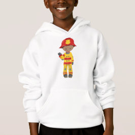 African American Boy, Fireman, brandweerman, brand