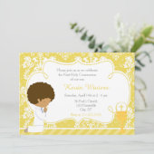 African American Boy First Communityschade Kaart (Staand voorkant)