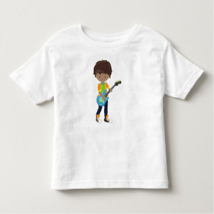 African American Boy, Rock Boy, Guitar Player Kinder Shirts
