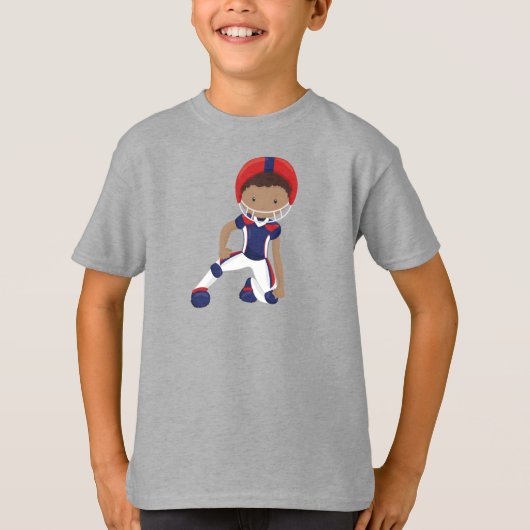 African American Boy, Rugby Player, Team Sport T-shirt (Voorkant)