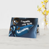 African American Boy Superheld Birthday Kaart (Gele Bloem)