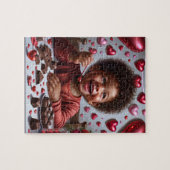 African American Boy Valentijn Puzzel Legpuzzel (Horizontaal)