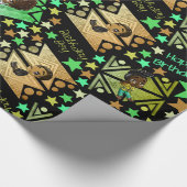 African American Boys Anime Schattige Cadeaupapier (Hoek)