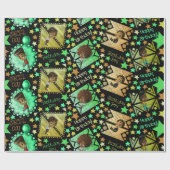 African American Boys Anime Schattige Cadeaupapier (Vlak)