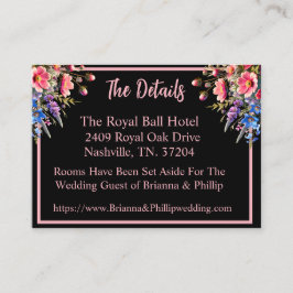 African-American Bride and Groom Moonlight Informatiekaartje