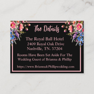 African-American Bride and Groom Moonlight Informatiekaartje