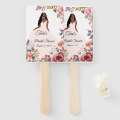 African American Bride Vrijgezellenfeest FAn Handwaaier (Voorkant en achterkant)