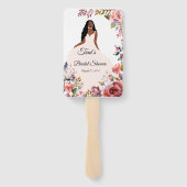 African American Bride Vrijgezellenfeest FAn Handwaaier (Achterkant)
