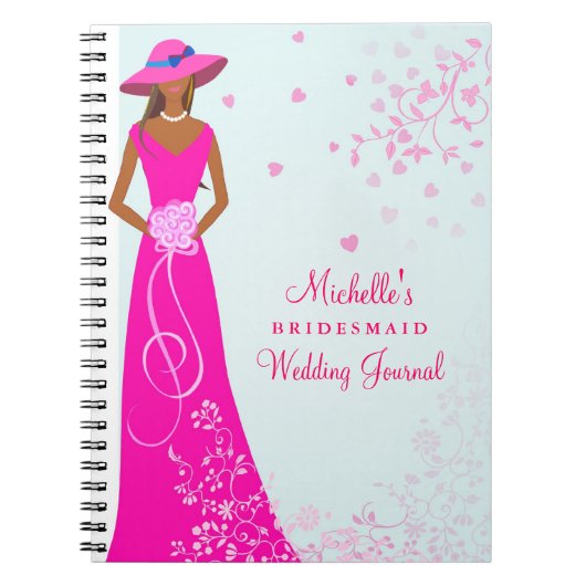African American Bridesmaid Wedding Journal Notitieboek (Voorkant)