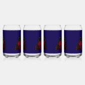 African American Cartoon Character Blikvorm Glas (Links)