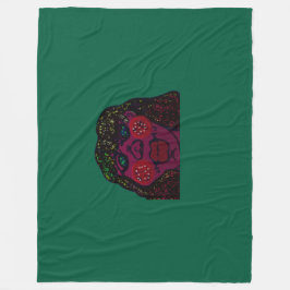 African-American Cartoon Character Portrait Fleece Deken