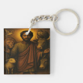 African American Christian Art Keychain (Achterkant)