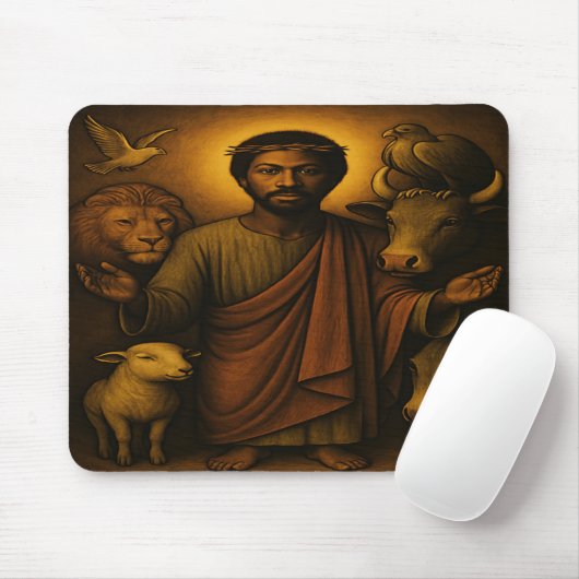 African American Christian Art Mouse Pad Muismat (Met muis)