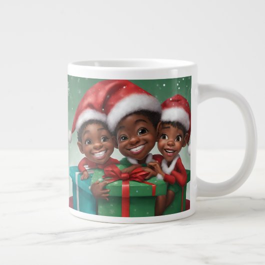 African American Christmas Elf Specialty Mok (Rechts)