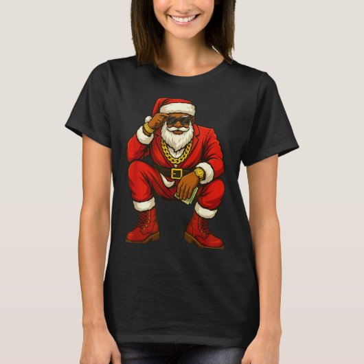 African American Christmas Funny African American  T-shirt (Voorkant)