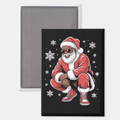 African American Christmas Pajama Xmas Afro Santa Magneet (Voorkant / Achterkant)