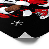 African American Christmas Pajama Xmas Afro Santa  Poster (Hoek)