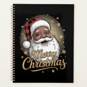African American Christmas Pajamas Santa Claus Planner (Voorkant)