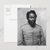 African American Civil War Soldaat, 1861 Briefkaart (Voorkant / Achterkant)