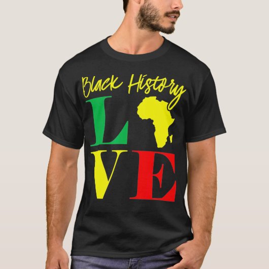 African American Clothing Gift Men Women Black His T-shirt (Voorkant)