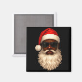 African American Cool Santa Claus Christmas Pajama Magneet (Voorkant / Achterkant)