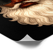 African American Cool Santa Claus Christmas Pajama Poster (Hoek)