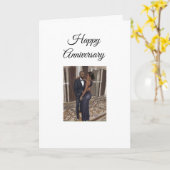 African American Couple - Anniversary Kaart (Gele Bloem)