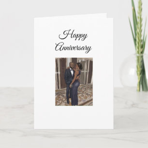 African American Couple - Anniversary Kaart