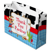 African American Cowboy Western Verjaardag Bedankt Groot Cadeauzakje (Achterkant Gekanteld)