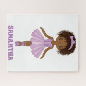African American Cute Ballerina Jigzaag Puzzle Legpuzzel (Horizontaal)