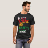African American Dad Black Business Black H T-shirt (Voorkant volledig)