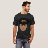 African American Divine Queen With Afro Puff T-shirt (Voorkant volledig)