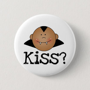 African American Dracula Kiss Ronde Button 5,7 Cm