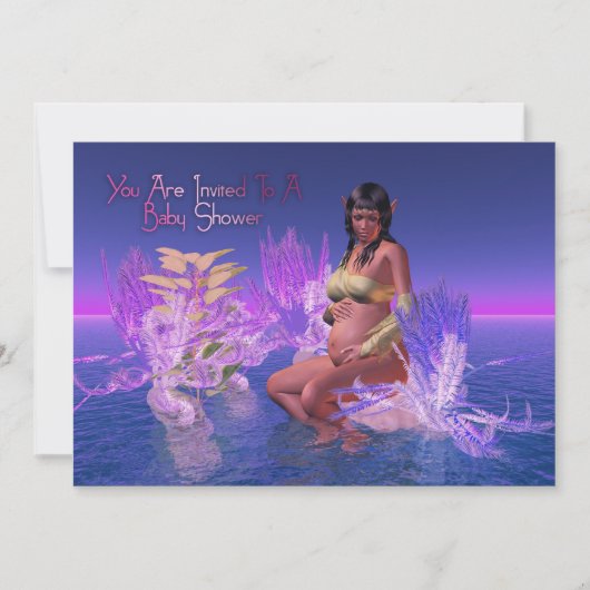 African American Elf Baby shower Pregnantage Kaart (Voorkant)