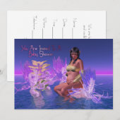 African American Elf Baby shower Pregnantage Kaart (Voorkant / Achterkant)