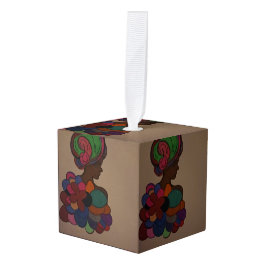 African-American Fairy Cube Ornament